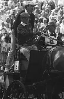 Images Dated 17th August 1986: The Duke of Edinburgh, Prince Philip, carriage racing. August 1986