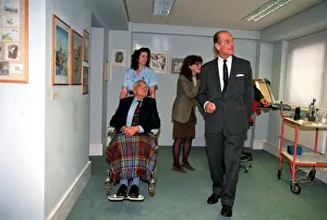 01415 Prints: The Duke of Edinburgh, Prince Philip with Cartoonist Carl Giles at exhibition of