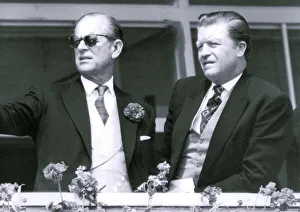 01429 Prints: The Duke of Edinburgh, Prince Phillip with the Earl of Derby at the races - 4th June 1981