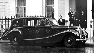 The Duke of Edinburgh. Prince Phillip pictured getting into his Rolls Royce Phantom IV