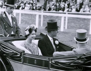 01440 Prints: The Duke of Edinburgh, The Queen and Prince Phillip attend Royal Ascot, Ladies day