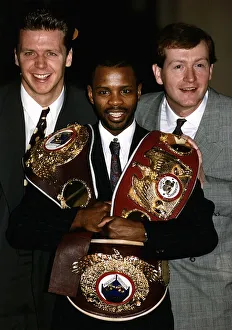 Duke McKenzie boxer Steve Davis Snooker and Steve Backley Javelin promote sports