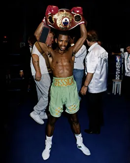 Duke McKenzie Boxing after defeating Jesse Benavides at Lewisham Theatre