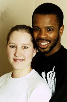 Duke McKenzie Boxing Super Bantamweight boxer with his wife Diane