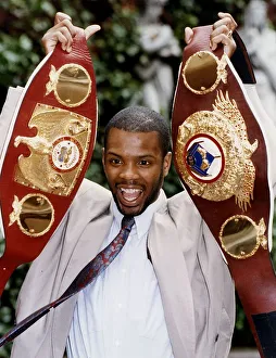 Duke McKenzie Boxing with World Champion Belt right and IBF World Champion Belt left
