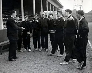 Amn Gash Prints: Dunfermline FC February 1962 (l to r) manager Jock Stein, Peebles, Fraser, Thomson