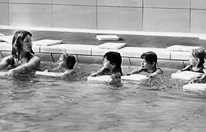 Swimming Prints: Dunston swimming baths where the local authority has been running a learn to swim course