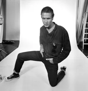 Jeans Prints: Duran Duran lead singer Simon Le Bon poses exclusively for the Mirror Rock and Pop Awards