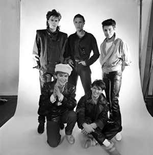 Duran Duran pose exclusively for the Mirror Rock and Pop Awards. 3rd February 1983