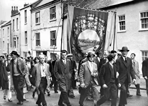 Durham Miners Gala - The Brandon Colliery Lodge march in the rally