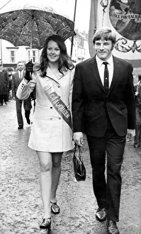Durham Miners Gala - Durham Coal Queen Jean Robson joins in on the march