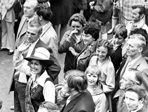 Durham Miners Gala - The Durham Coal Queen Susan Dormant marching with the Seaham Lodge