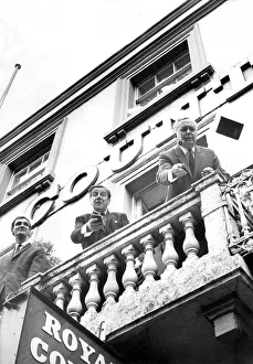 Durham Miners Gala - Harold Wilson throws an autograph book back into the crowd
