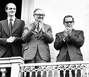 Durham Miners Gala - Jim Callaghan applauds the marchers