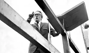 Political Icons Prints: Durham Miners Gala - Michael Foot gives a speech at the gala
