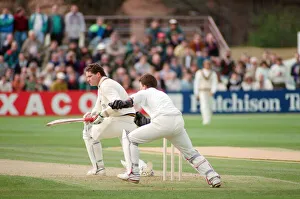 County Prints: Durham v Lancashire, First Class Cricket challenge. 19th April 1992