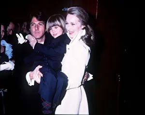 Dustin Hoffman actor with Justin Henry and Meryl Streep at the premiere of their latest