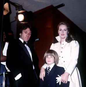 Child Actors Prints: Dustin Hoffman with actress Meryl Streep and young Justin Henry who all starred together