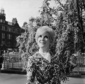 Manchester Collection: Dusty Springfield, popular English singer, pictured in Albert Square, Manchester, England