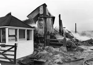 Coulby Newham Prints: The Dutch barn at Newham Grange Leisure Farm has been completely destroyed by a fire