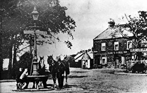 Sign Post Prints: An early picture of the Clousden Hill crossroads in Forest Hall