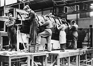 Fuselage Prints: In the early war years Ray Potter worked on this experimental plastic Spitfire fuselage