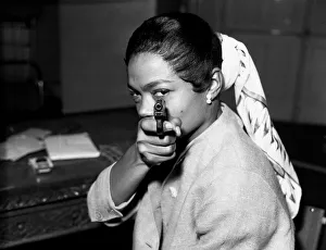 00368 Prints: Eartha Kitt backstage at rehearsals for TV play Valiant 7th May 1956