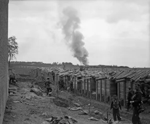 Earthwork defences and bomb proof shelters built by the Belgians