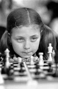 Chess Prints: East End Kids Chess Congress: A study of concentration 9-year-old Audrey Loveday of