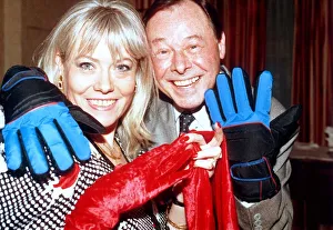 Eastenders actress Wendy Richard who plays Pauline Fowler poses with Bill Treacher who