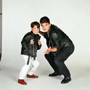 00918 Prints: Eastenders stars John Altman (Nick Cotton) and Rossi Higgins (Ashley Cotton)