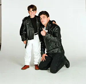 00918 Prints: Eastenders stars John Altman (Nick Cotton) and Rossi Higgins (Ashley Cotton)