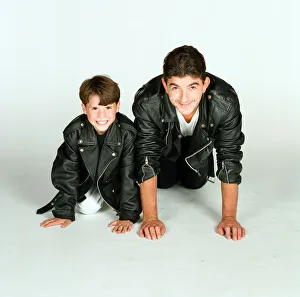 Eastenders stars John Altman (Nick Cotton) and Rossi Higgins (Ashley Cotton)