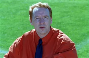 Ed Tutty TV Presenter June 1998 Sports presenter on Newcastle Live talking to Rob