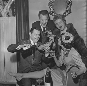 Eddie Calvert Trumpeter at his wedding with his new wife formerly Miss Celia Hart