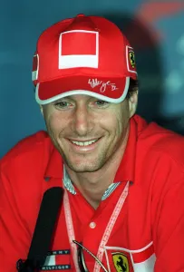 01372 Prints: Eddie Irvine Motor Racing Driver Press Conference July 1999 Silverstone Eddie Irvine