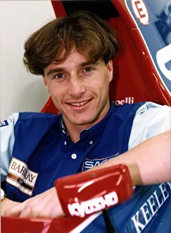 Eddie Irvine Racing Driver pictured at Jordan Racing Team HQ Silverstone