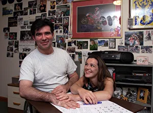 Eddie Kidd November 1999 at home with girlfriend Olive Reynolds mdtgu2