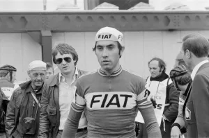 Belgium Prints: Eddy Merckx (pictured front centre wearing the FIAT sponsored shirt and cap