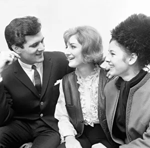 Eden Kane, British pop singer, pictured with singer & tv presenter Polly Perkins (centre)