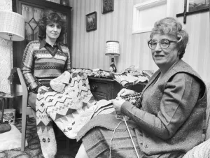 Knitting Prints: Edina and Lena knitwear Haute Couture have every garment hand knitted
