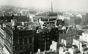 Towns And Villages Prints: Edinburgh Aerial Princes Street (bottom left) 1963