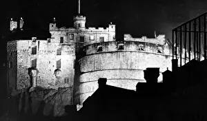 Edinburgh Castle illuminated at night, September 1931