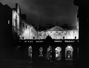 Towns And Villages Prints: Edinburgh City Chambers High Street undergoes experimental floodlighting in preparation