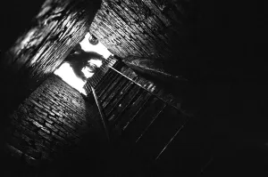 00377 Prints: Edward Farmer and his gang seen here going underground cleaning scraps of paper
