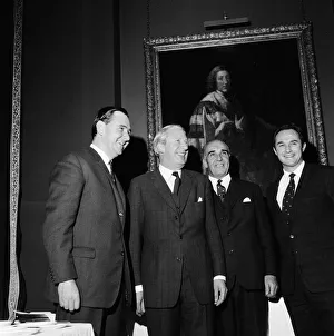 Edward Heath having dinner at the Carlton Club with Kent County cricket club