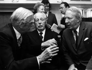 Edward Heath Prime Minister (R) with Anthony Eden (L) former Prime Minister