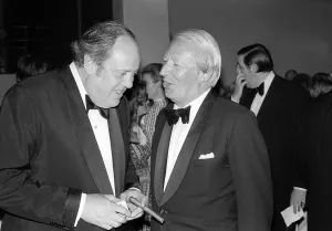 00156 Prints: Edward Ted Heath & Christopher Soames at the Young Winston Film Premiere July 1972