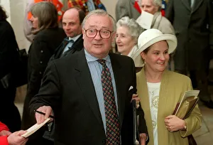 Mourning Prints: Edward Woodward Actor with wife Michelle Dotrice 1994 at Les Dawsons Memorial