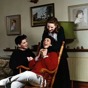 Edwina Currie Conservative MP for Derbyshire South with Daughters Dbase msi